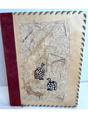 Africa Notebook Journal Book Kenya Flag Colors Bead Pen Recycled Paper Handmade